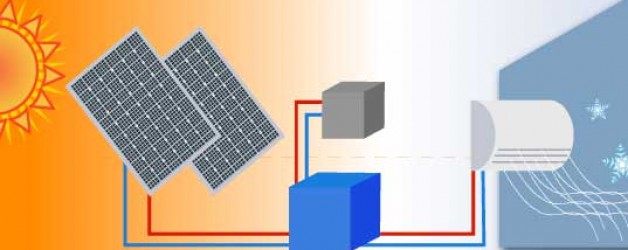 Solares Kühlsystem in Betrieb
